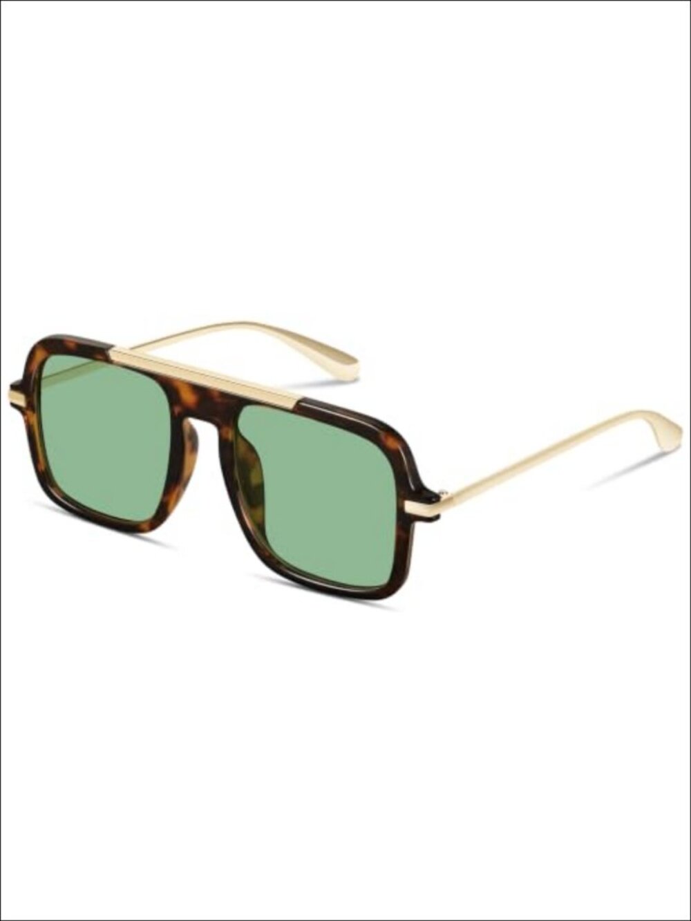 Retro Square Aviator Sunglasses UV400 Full Frame Plastic